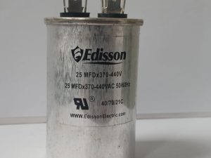 CAPACITOR 25MFD 370-440V EDISSON 25X370-440